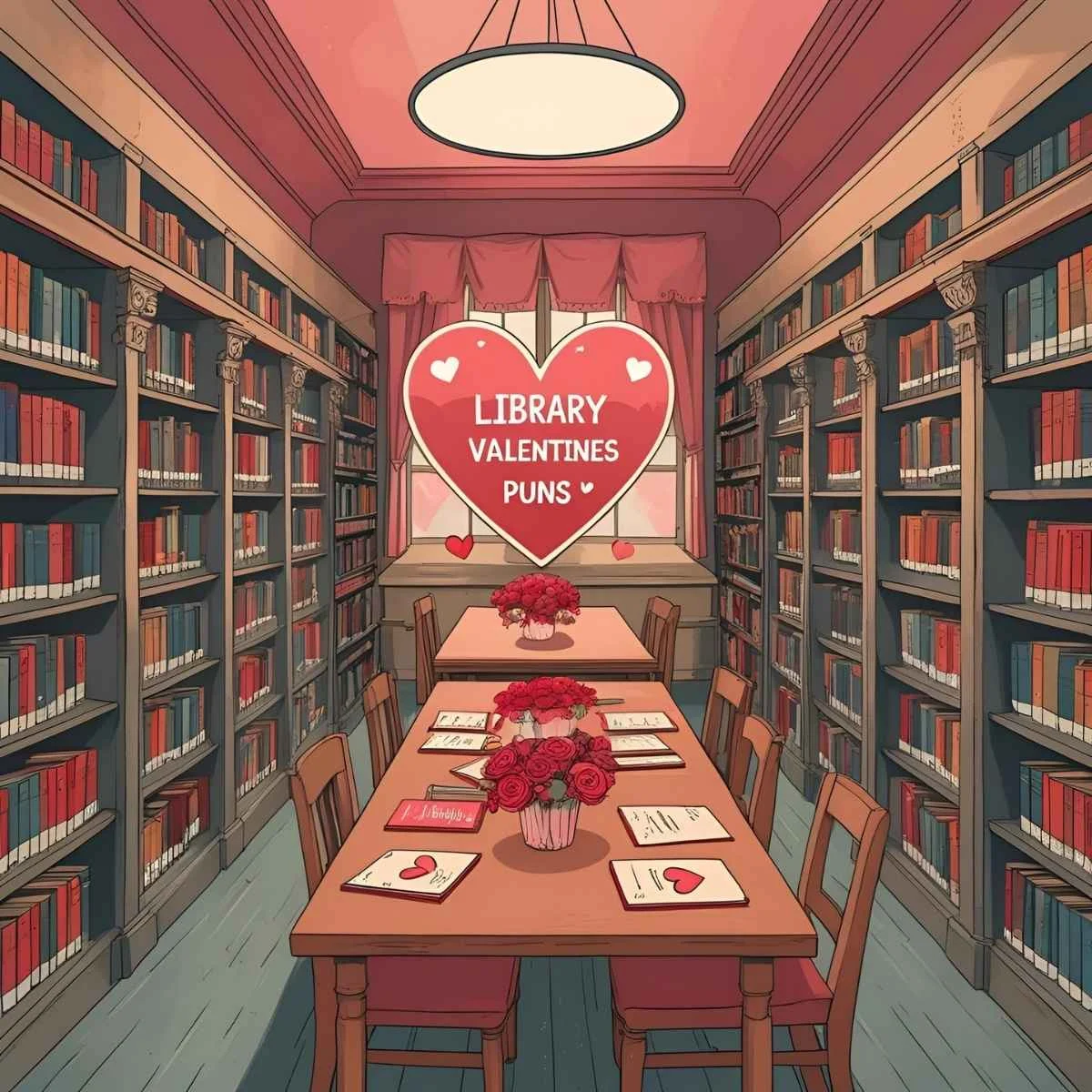 library valentines puns
