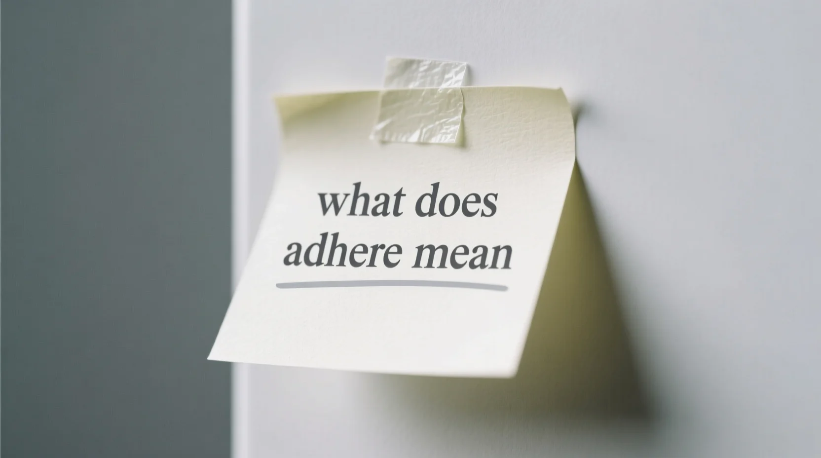 📘 What Does Adhere Mean? – Full Definition & Everyday Usage
