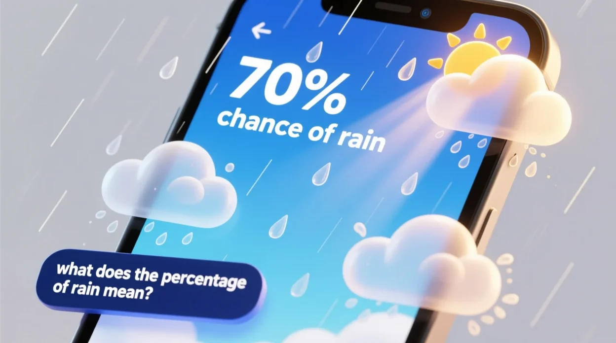 what does the percentage of rain mean