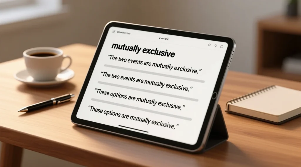  Examples of Mutually Exclusive in Sentences