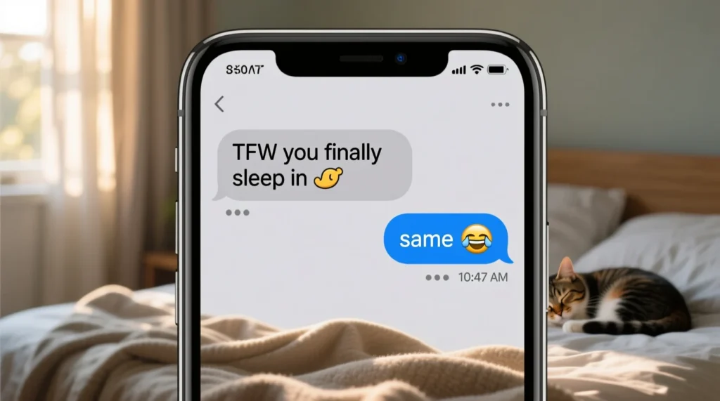 Examples of TFW in Conversation