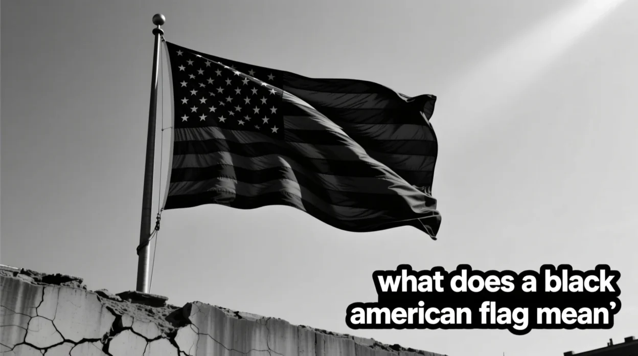 what does a black american flag mean