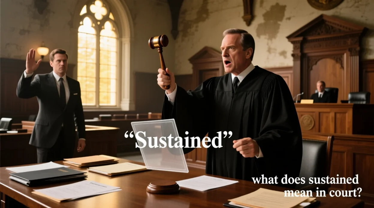what does sustained mean in court