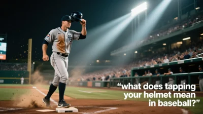 what does tapping your helmet mean in baseball